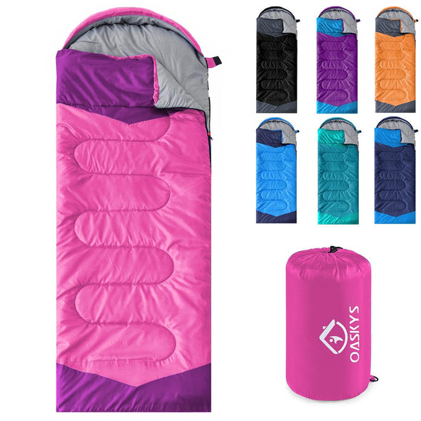 oaskys Sleeping Bag Summer Spring Fall 3 Season Camping Gear for Outdoors Traveling