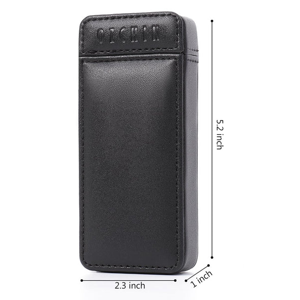 OZCHIN Pull-and-Push Cigarette Case, Holds 4 King Size, Black