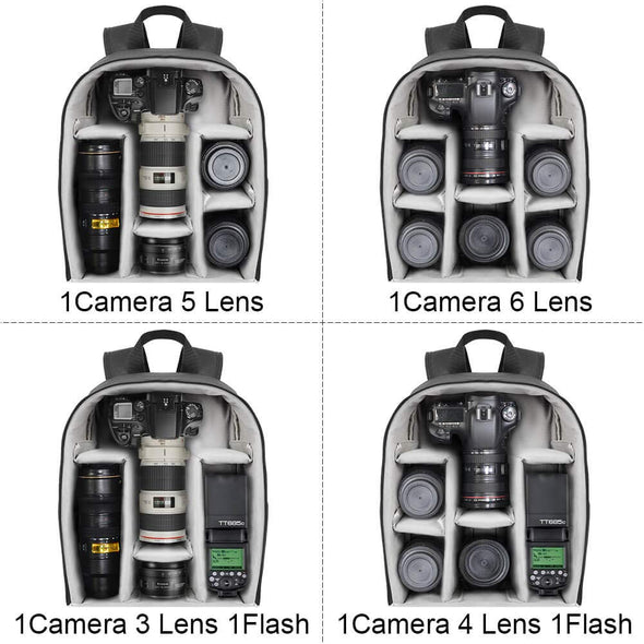 CADeN Waterproof Camera Backpack Bag for DSLR/SLR Mirrorless Camera, Compatible for Sony Canon Nikon