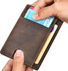 Slim Minimalist Wallet RFID Front Pocket Wallet Thin Credit Card Holder for Men Women