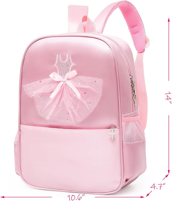 Cute Ballet Dance Backpack Tutu Dress Dance Bag with Key Chain Girls