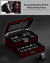 Watch Box 20 Slot Watch Cases for Men with Large Glass Lid 2-Tier Watch Display Case Lockable Wooden Watch Organizer Christmas Gift Luxurious Watch Holder for Women UJWB002Y