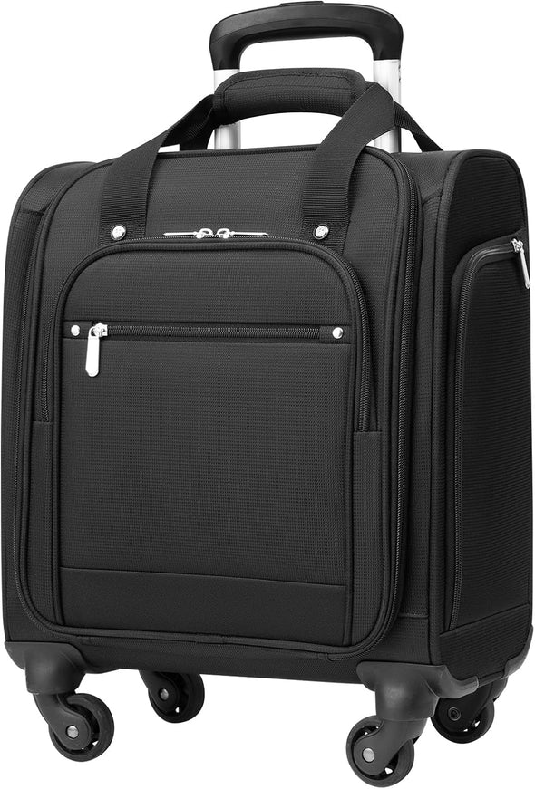 Luggage Underseat Luggage Carry on Suitcase Softside Luggage Lightweight Rolling Travel Bag Spinner Luggage