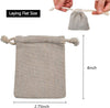 50Pcs Double Canvas Drawstring Bag Cotton Pouch Gift Sachet Bags Muslin Bag Reusable Tea Bag 2.75X4 Inch