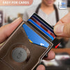 Airtag Wallet Men Gift,Mens Slim Front Pocket Wallet Money Clip Standard or Apple Airtag Use 3.8"×2.8"×0.9"