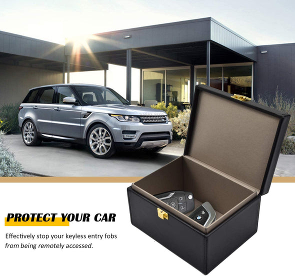 Faraday Box Key Fob Protector, RFID Signal Blocking Box, Faraday Box Signal Blocking Shielding Box for Car Key