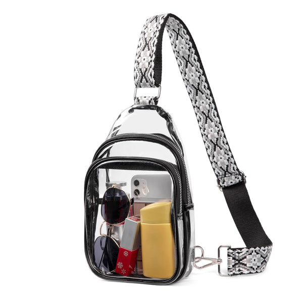 CLUCI Clear Crossbody Bag for Stadium Events and Concerts