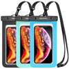 newppon 3 Pack Waterproof Cell Phone Pouch with Case Lanyard  for Beach Swimming