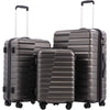 3 Piece Expandable HardShell Carry on Suitcase Sets with TSA Lock and Spinner Wheels