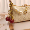 Nalefow 3PCS Bag Charms Cherry Keychain/ Pearl /Bag Extender Chain