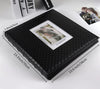 RECUTMS Black Button Grain Leather Pockets Pictures Album,Holds 600 Photos