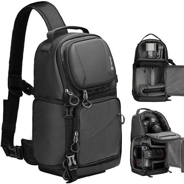 TARION Camera Sling Bag, DSLR Sling Pack Backpack Camera Bag, Backpack Photography Slingpack Crossbody Bag