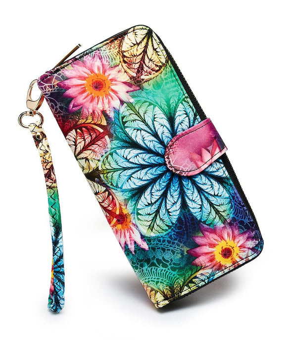 LOVESHE Women's Boho Clutch Wallet, with Wristlet for Travel