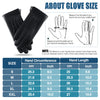 QUKOPSE Winter Leather Gloves for Men, Cashmere Lining  Touchscreen Gloves for Snow Driving