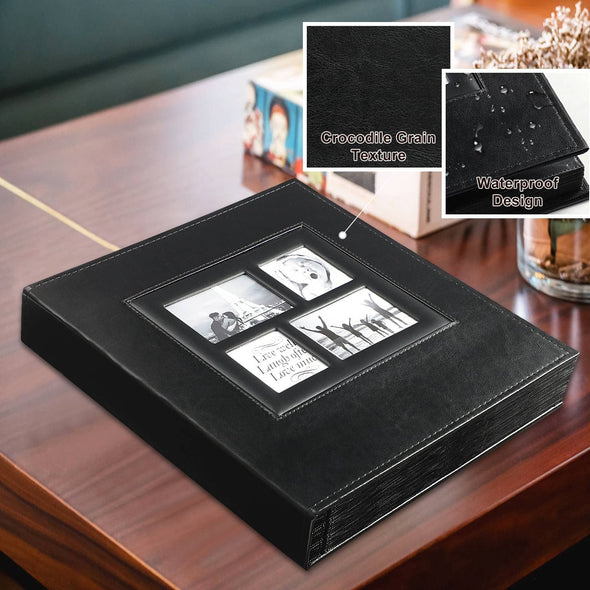 Ywlake Leather Photo Album, Holds 500 Photos, Black