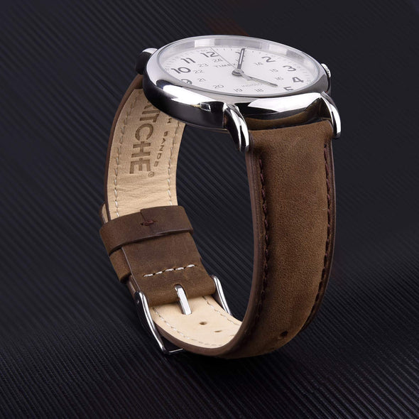 Ritche Quick Release Genuine Leather Watch Bands with Moisture-Proof Core & Stainless Buckle