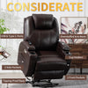 Trustyue Power Lift Leather Recliner Chair with Massage & Heat, Standing Assistance, USB & Type-C Ports, Cup Holders