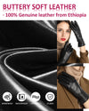 FEIQIAOSH Winter Sheepskin Gloves for Women, Fleece Lining Touch Screen Glove