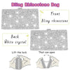 ELABEST Glitter Evening Clutch Bag, Double Sided Diamond Crossbody Bag