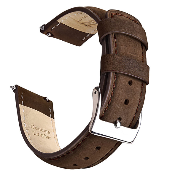 Ritche Quick Release Genuine Leather Watch Bands with Moisture-Proof Core & Stainless Buckle