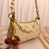 Nalefow 3PCS Bag Charms Cherry Keychain/ Pearl /Bag Extender Chain