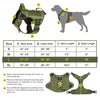 WINGOIN Adjustable Heavy Duty No Pull Tactical Dog Harness with Handle & Reflective -Green,L