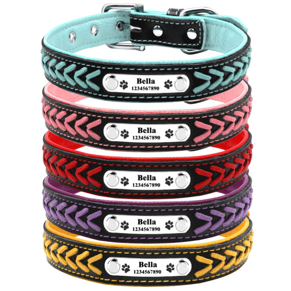 IWKWUZILM Personalized Dog Collars for All Size Dogs, Custom Dog Collar with Name Plate