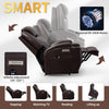 Trustyue Power Lift Leather Recliner Chair with Massage & Heat, Standing Assistance, USB & Type-C Ports, Cup Holders