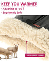 FEIQIAOSH Winter Sheepskin Gloves for Women, Fleece Lining Touch Screen Glove