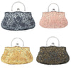 EROUGE Beaded Flower Clutch Bag Sequin Design Evening Bag