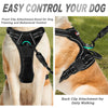 BARKBAY No Pull Dog Harness with Front Clip and Reflective Handle for Large Dog, Black L