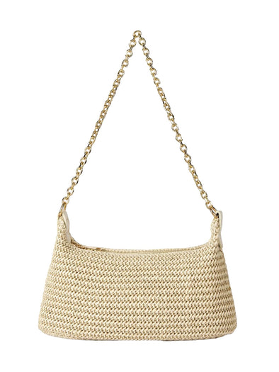 Verdusa Women's Straw Woven Shoulder Bag, Summer Beach Tote Handbag