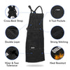 QeeLink Cowhide Welding Work Apron with 6 Tool Pockets, 24" x 36", Adjustable M-XXXL