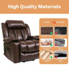 PARKOL Power Lift Leather Recliner for Elderly with Massage and Heat, 2 Cup Holders, Electric Stand Assist, USB Ports