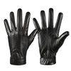 QUKOPSE Winter Leather Gloves for Men, Cashmere Lining  Touchscreen Gloves for Snow Driving