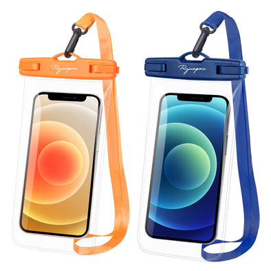 Rynapac Waterproof Phone Pouch Bag for Beach Travel Must Haves, Waterproof Phone Holder with Lanyard 7.5in