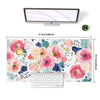 Colorful Star Pink Desk Pad, PU Leather Mousepad, 31.5" x 15.7"