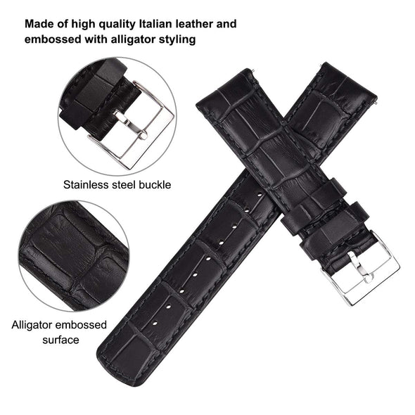 Ritche Quick Release Genuine Leather Watch Bands for Samsung Galaxy Watch 6