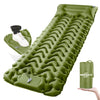 MOXILS Ultralight Inflatable Sleeping Pad for Camping, Built-in Inflatable Pump, Green