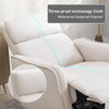 ANJ Power Swivel Recliner Chair, Glider Rocker Recliner with USB Port Beige