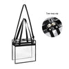 BAGAIL Clear Tote Bag with Zipper, Adjustable Crossbody Bag