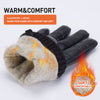 BISON DENIM Winter Sheepskin Leather Gloves for Men, Cashmere Lined Touchscreen Gloves