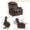 PARKOL Power Lift Leather Recliner for Elderly with Massage and Heat, 2 Cup Holders, Electric Stand Assist, USB Ports