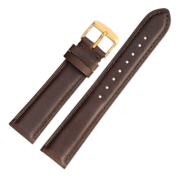 WOCCI Vintage Leather Watch Bands with Stainless Steel Golden Buckle