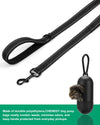 CHENEDY Heavy Duty Double Handle Dog Leash, Reflective Training Lead - 6FTBlack