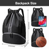 Hoedia Sports Drawstring Backpack,  Swim Gym Bag with Shoes Compartment & Wet Proof Pocket