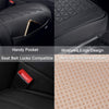 Black Panther Luxury Faux Leather Car Seat Cover Front Bottom Seat Cushion Cover, Anti-Slip and Wrap Around The Bottom, Fits 95% of Vehicles - 1 Piece,Black