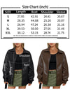 AUTOMET Womens Leather Jackets, Zip Up Motorcycle Coats