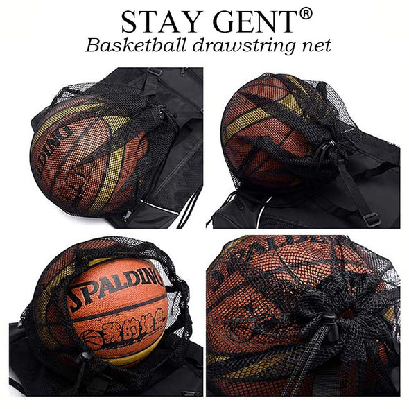 STAY GENT Drawstring Detachable Basketball Backpack, Foldable Soccer Backpack, Gym Bag