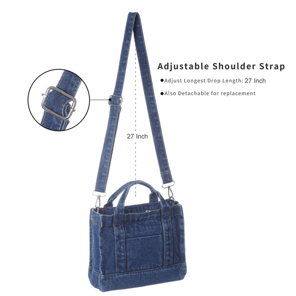 AOCINA Denim Tote Bag for Women, Crossbody Bags